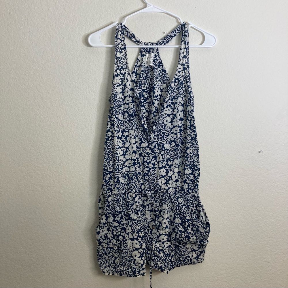 AERO Floral Romper - Black/White - Size Small